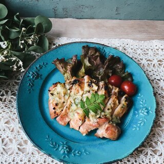 鶏もも肉の木の芽味噌焼き♛